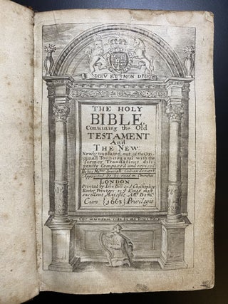 [ENGLISH RESTORATION BY "OWEN"]. Dieu et mon droit. The Holy Bible containing the Old and the New Testament
