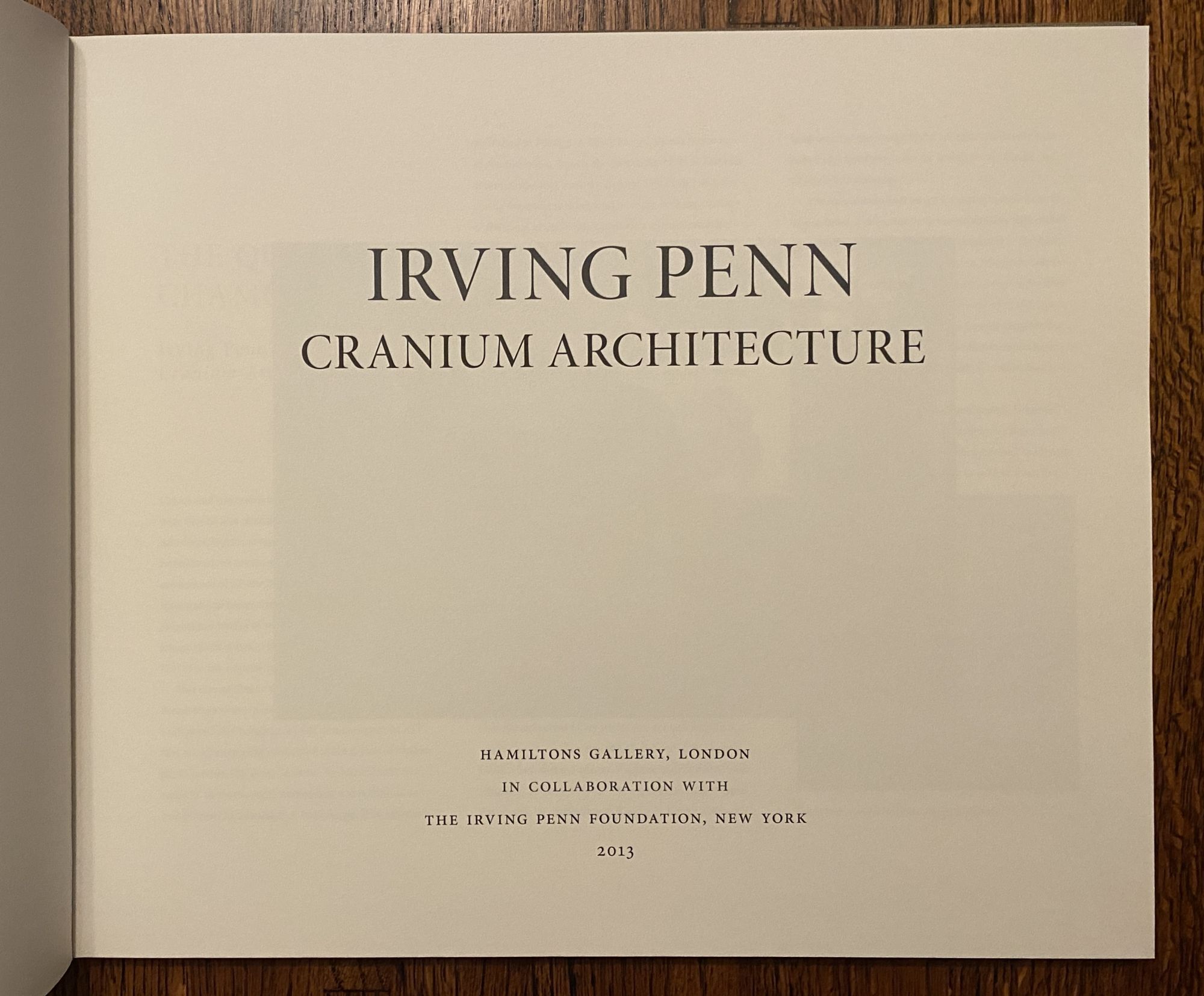 PHOTOBOOK . Cranium Architecture | Irving Penn | First Edition