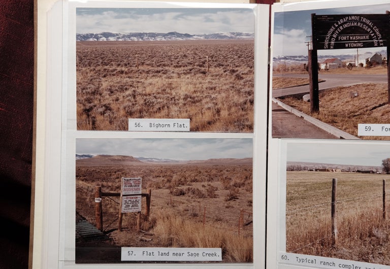 Item #2003 [VERNACULAR PHOTO ALBUM]. [WYOMING]. "Photographs on the Wind River Indian Reservation, Wyoming Showing Agricultural, Hydrologic, and Topographic Features. October 31 to November 1, 1980" David Keith Todd.