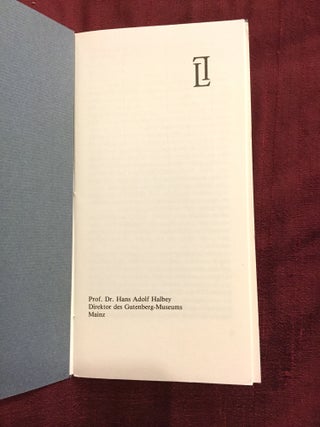 Vortrag zur Eröffnung der Ausstellung Kurt Londenberg / Bucheinbände in der Herzog August Bibliothek Wolfenbüttel am 17. Februar 1979