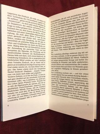 Vortrag zur Eröffnung der Ausstellung Kurt Londenberg / Bucheinbände in der Herzog August Bibliothek Wolfenbüttel am 17. Februar 1979