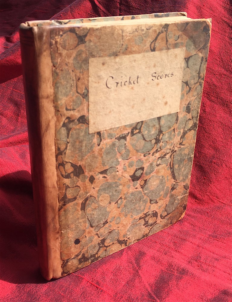 Item #2437 "Cricket Scores" (title in MS on upper cover). Album of newspaper clippings. Cricket, Blomfield Family, Charterhouse School, Haileybury School.