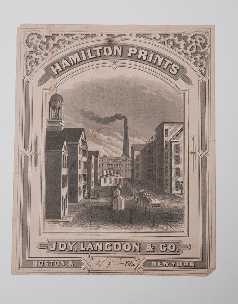 Item #2803 Hamilton Prints (Textile Label). Langdon Joy, Co.