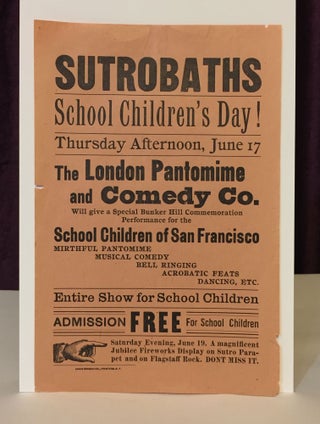 Item #2876 [SAN FRANCISCO CHILDREN'S BATHS, ca. 1890s]. Sutro Baths, School Children's Day!...