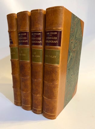 Item #3091 [INCUNABULA REFERENCE / SWEDEN]. Sveriges Bibliografi intill År 1600 (3 vols.) -...