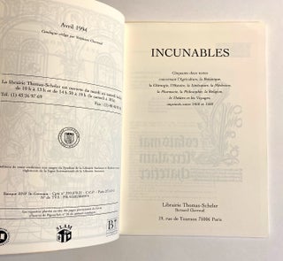 [INCUNABULA REFERENCE]. Incunables