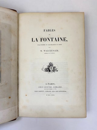 [BOUND BY SIMIER, RELIEUR DU ROI]. Fables de la Fontaine, collationnees et accompagnees de notes par M. Walckenaer