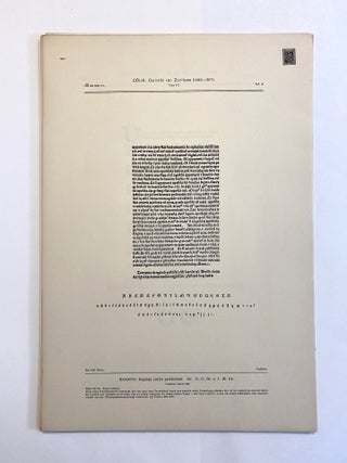 [INCUNABULA REFERENCE]. Veröffentlichungen der Gesellschaft für Typenkunde des XV. Jahrhunderts