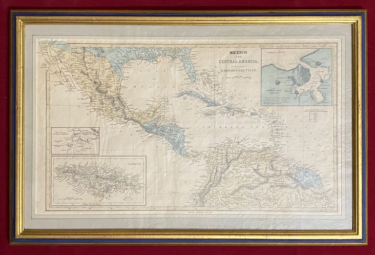 Item #3443 Mexico and Central America to illustrate Harpers Gazetteer. David McLellan.