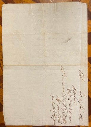 [1691 CADIZ MANUSCRIPT]. Letter Dr. Francisco de Velasco to the Duke of Sessa, presenting Dr. Abel Nesi