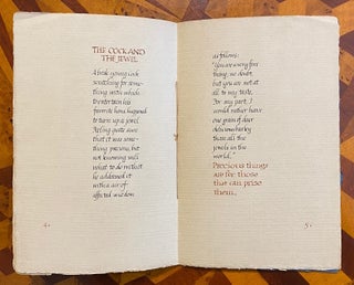 [CALLIGRAPHIC MANUSCRIPT]: The Harper and Other Fables. By Aesop