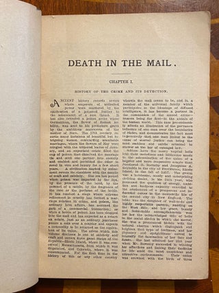 [GONE POSTAL, 1892]. Death in The Mail. A Narrative of The Murder of a Wealthy Widow and The Trial and Conviction of The Assassin, Who was Her Physician, Attorney and Friendly Adviser