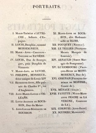[Woman Author]. Collection de vingt portraits du siècle de Louis XIV que l'on peut joindre à la nouvelle édition des Lettres de Madame De Sévigné imprimées par P. Didot, l'aine