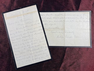 Item #3599 [AUTOGRAPH LETTER SIGNED]. ALS from Julia Ward Howe to "Mr. Duncan" (i.e. William...