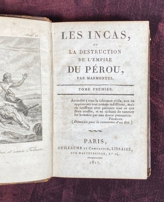 Item #3616 [FICTIONAL ACCOUNT OF PERU, 1817 - UNRECORDED EDITION]. Les incas ou la destruction de...