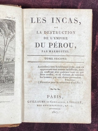 [FICTIONAL ACCOUNT OF PERU, 1817 - UNRECORDED EDITION]. Les incas ou la destruction de l'empire du Perou