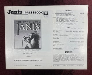 Item #3789 Janis: A Film (PROMOTIONAL MATERIAL for the 1974 Documentary). Janis Joplin