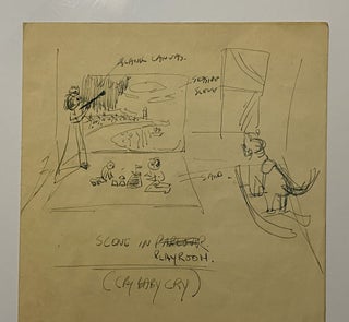 ORIGINAL 1968 CONCEPT DRAWINGS / SET ILLUSTRATIONS FOR TWO "WHITE ALBUM" SONGS ("HELTER SKELTER" AND "CRY BABY CRY") BY THE BEATLES ASSOCIATE MAL EVANS