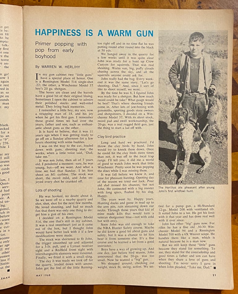 Item #3978 [THE BEATLES]. "Happiness is a Warm Gun" -- COMPLETE YEAR (12 ISSUES) OF THE 1968 "AMERICAN RIFLEMAN" MAGAZINE, including the infamous May issue which was the inspiration for John Lennon's song of the same name. The Beatles / John Lennon / National Rifle Association of America.