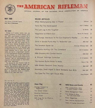 [THE BEATLES]. "Happiness is a Warm Gun" -- COMPLETE YEAR (12 ISSUES) OF THE 1968 "AMERICAN RIFLEMAN" MAGAZINE, including the infamous May issue which was the inspiration for John Lennon's song of the same name