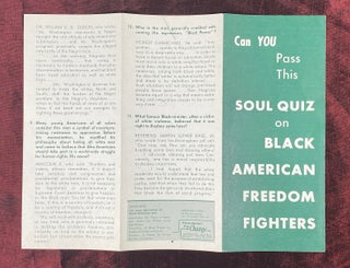 [AFRICAN AMERICANA]. Can You Pass This Soul Quiz on Black American Freedom Fighters, 1973