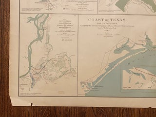[MAP OF TEXAS]. Coast of Texas and its Defenses [CORPUS CHRISTI and GALVESTON]