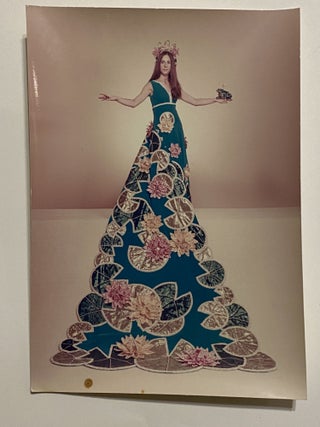 [SAN ANTONIO, TEXAS COSTUME AND HIGH SOCIETY]. Collection of 21 original color photographs of the Fiesta Parade "Queens and Princesses" in spectacular gowns and trains. TOGETHER WITH: The Order of the Alamo Presents The Court of Gardens (program)
