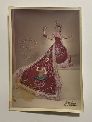 [SAN ANTONIO, TEXAS COSTUME AND HIGH SOCIETY]. Collection of 21 original color photographs of the Fiesta Parade "Queens and Princesses" in spectacular gowns and trains. TOGETHER WITH: The Order of the Alamo Presents The Court of Gardens (program)
