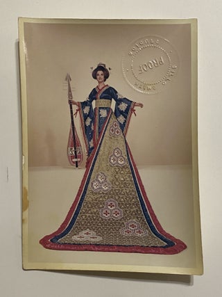 [SAN ANTONIO, TEXAS COSTUME AND HIGH SOCIETY]. Collection of 21 original color photographs of the Fiesta Parade "Queens and Princesses" in spectacular gowns and trains. TOGETHER WITH: The Order of the Alamo Presents The Court of Gardens (program)