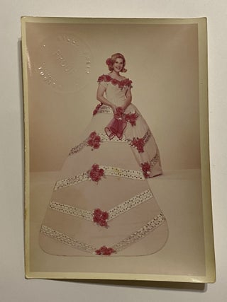 [SAN ANTONIO, TEXAS COSTUME AND HIGH SOCIETY]. Collection of 21 original color photographs of the Fiesta Parade "Queens and Princesses" in spectacular gowns and trains. TOGETHER WITH: The Order of the Alamo Presents The Court of Gardens (program)