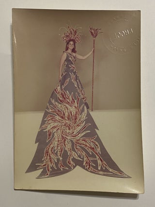 [SAN ANTONIO, TEXAS COSTUME AND HIGH SOCIETY]. Collection of 21 original color photographs of the Fiesta Parade "Queens and Princesses" in spectacular gowns and trains. TOGETHER WITH: The Order of the Alamo Presents The Court of Gardens (program)