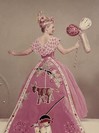 [SAN ANTONIO, TEXAS COSTUME AND HIGH SOCIETY]. Collection of 21 original color photographs of the Fiesta Parade "Queens and Princesses" in spectacular gowns and trains. TOGETHER WITH: The Order of the Alamo Presents The Court of Gardens (program)