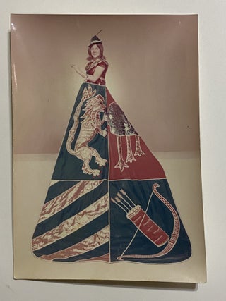[SAN ANTONIO, TEXAS COSTUME AND HIGH SOCIETY]. Collection of 21 original color photographs of the Fiesta Parade "Queens and Princesses" in spectacular gowns and trains. TOGETHER WITH: The Order of the Alamo Presents The Court of Gardens (program)