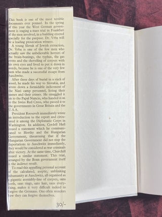 [HOLOCAUST SURVIVOR NARRATIVE]. I Cannot Forgive