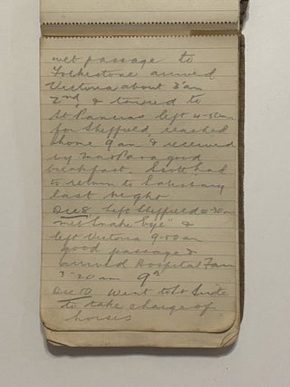 [MANUSCRIPT]. [FIRST WORLD WAR TRENCHES DIARY]. Diary of a British soldier of the 49th Infantry Division, ending abruptly on December 19, 1915, the first day Phosgene gas was used against the British