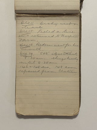 [MANUSCRIPT]. [FIRST WORLD WAR TRENCHES DIARY]. Diary of a British soldier of the 49th Infantry Division, ending abruptly on December 19, 1915, the first day Phosgene gas was used against the British