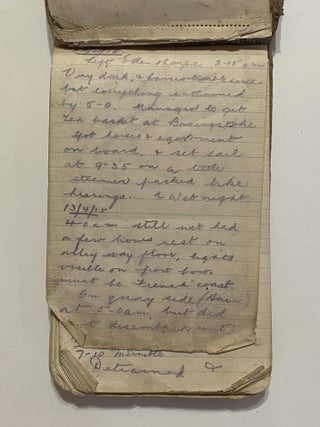 [MANUSCRIPT]. [FIRST WORLD WAR TRENCHES DIARY]. Diary of a British soldier of the 49th Infantry Division, ending abruptly on December 19, 1915, the first day Phosgene gas was used against the British