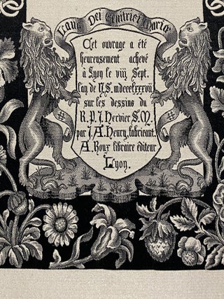 [TECHNOLOGY]. Livre de pri&egrave;res tiss&eacute; d'apres les enluminures des manuscrits du XIVe au XVIe si&egrave;cle [WOVEN ENTIRELY IN SILK USING THE AUTOMATED JACQUARD LOOM]