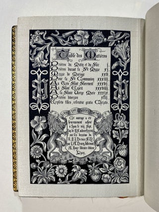 [TECHNOLOGY]. Livre de pri&egrave;res tiss&eacute; d'apres les enluminures des manuscrits du XIVe au XVIe si&egrave;cle [WOVEN ENTIRELY IN SILK USING THE AUTOMATED JACQUARD LOOM]