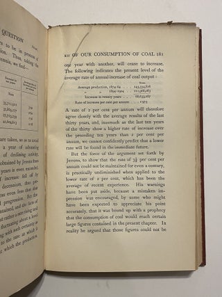 [ENVIRONMENTAL ECONOMICS AND ECOLOGY]. The Coal Question; An Inquiry Concerning the Progress of the Nation, and the Probable Exhaustion of Our Coal Mines