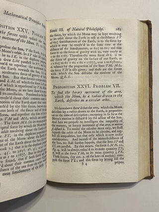 [PRINCIPIA MATHEMATICA - FIRST EDITION IN ENGLISH]. The Mathematical Principles of Natural Philosophy. Translated into English by Andrew Motte. To which are added, The Laws of the Moon's Motion, according to Gravity. BY John Machin
