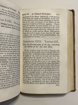 [PRINCIPIA MATHEMATICA - FIRST EDITION IN ENGLISH]. The Mathematical Principles of Natural Philosophy. Translated into English by Andrew Motte. To which are added, The Laws of the Moon's Motion, according to Gravity. BY John Machin