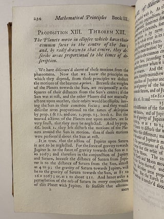 [PRINCIPIA MATHEMATICA - FIRST EDITION IN ENGLISH]. The Mathematical Principles of Natural Philosophy. Translated into English by Andrew Motte. To which are added, The Laws of the Moon's Motion, according to Gravity. BY John Machin