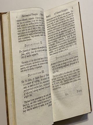 [PRINCIPIA MATHEMATICA - FIRST EDITION IN ENGLISH]. The Mathematical Principles of Natural Philosophy. Translated into English by Andrew Motte. To which are added, The Laws of the Moon's Motion, according to Gravity. BY John Machin