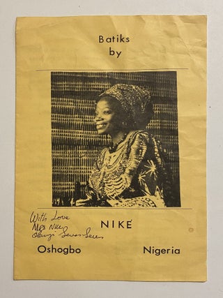 Item #4608 [NIGERIAN WOMAN FABRIC ARTIST]. Batiks by Nike, Oshogbo, Nigeria. Nike, artist
