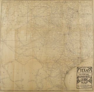 Item #816 [TEXANA]. The Texas and Oklahoma Official Railway & Hotel Guide Map, WITH THE RARE...